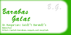 barabas galat business card